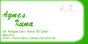 agnes kuna business card